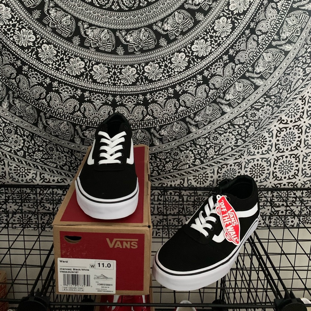 Brand new  women 11 black and white classic vans